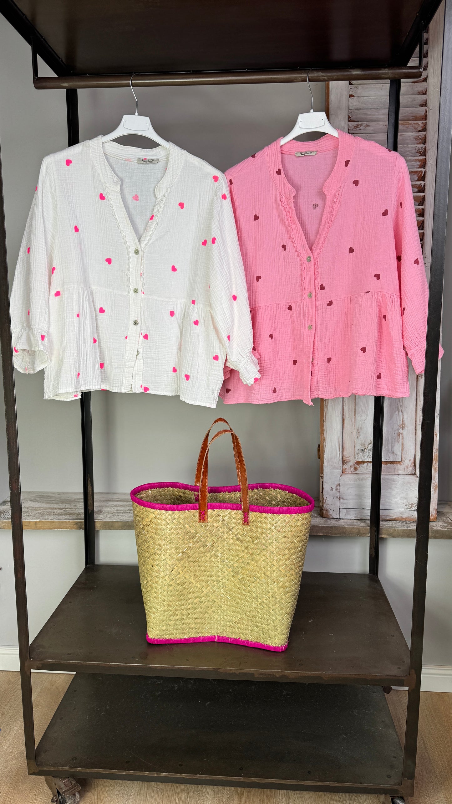 Musselinbluse "Heart"