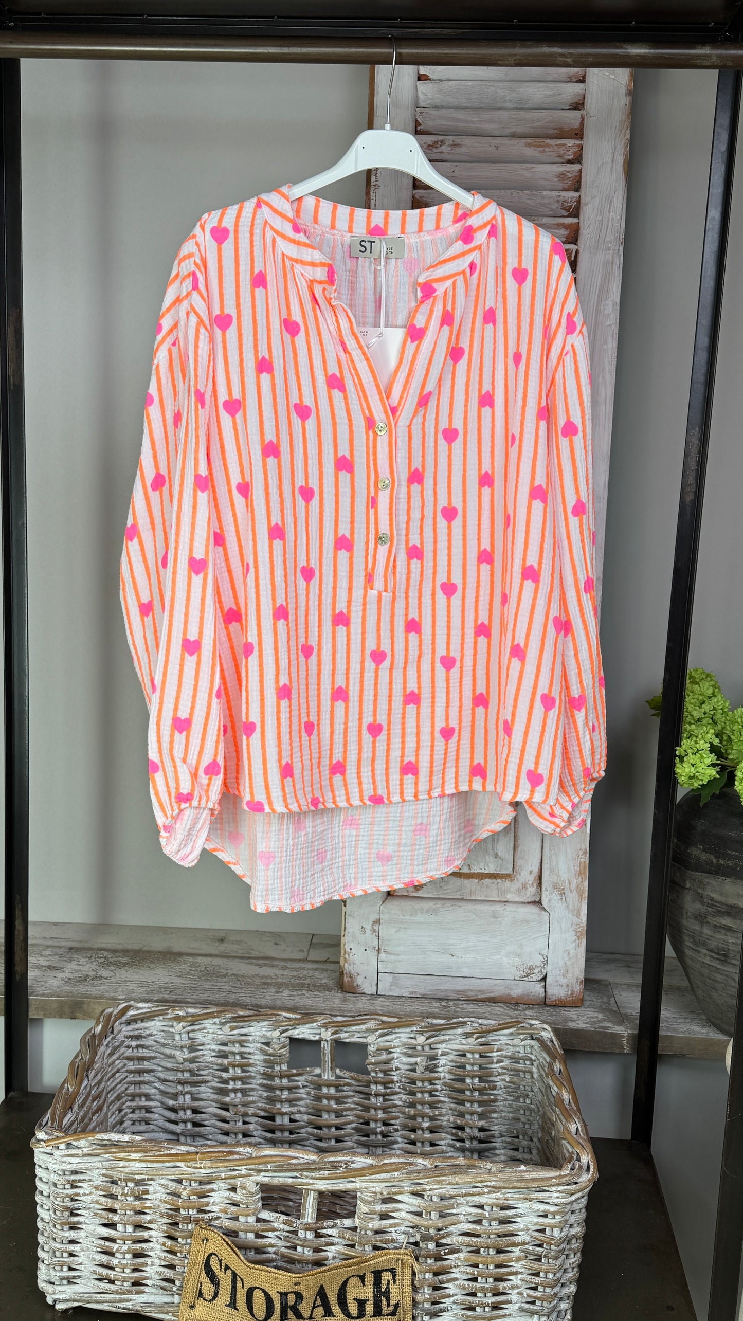 Musselinbluse "Herzchen"
