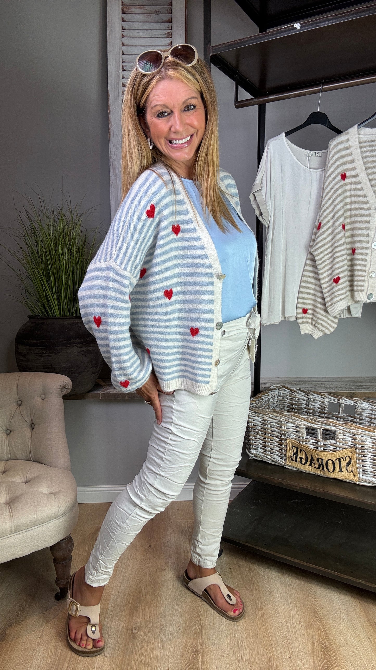 Herzchenstrickjacke