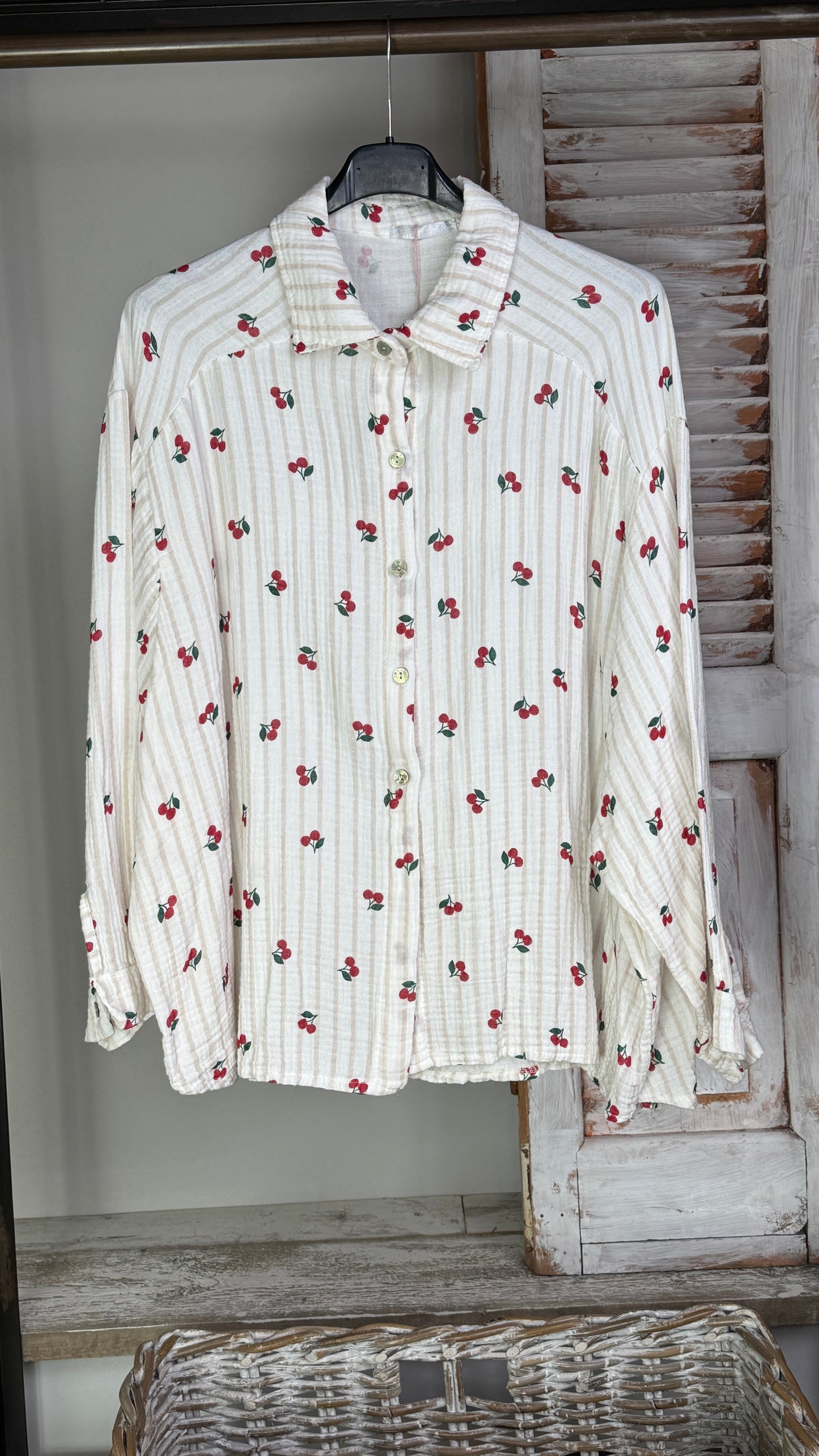 Musselinbluse "Kirsche"