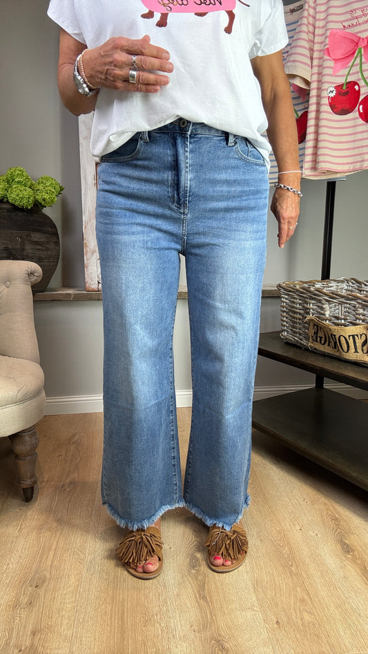 Jeans mit Fransen