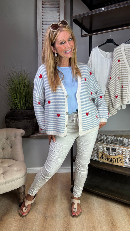 Herzchenstrickjacke