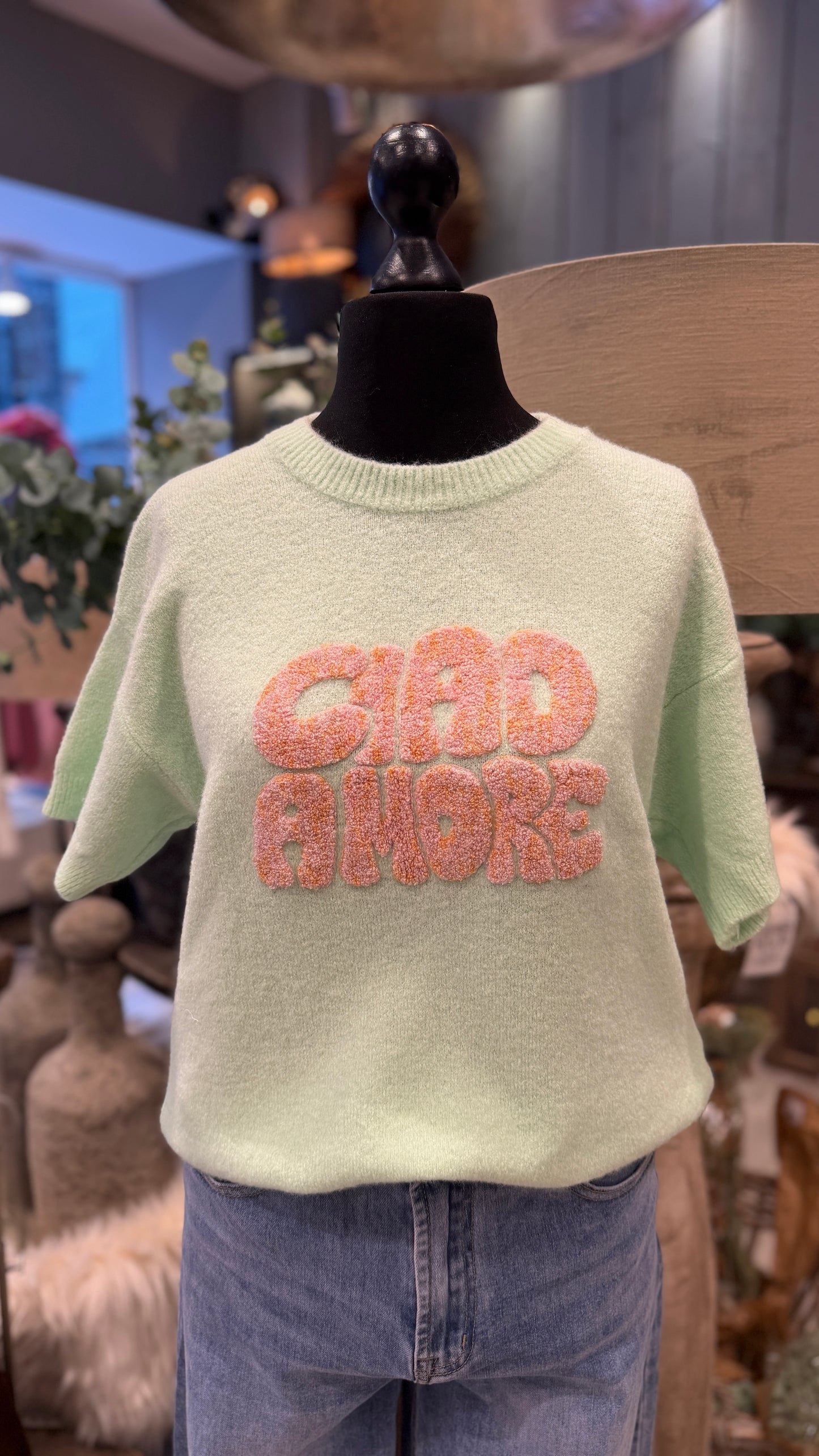 Kurzarmpulli "Ciao Amore"