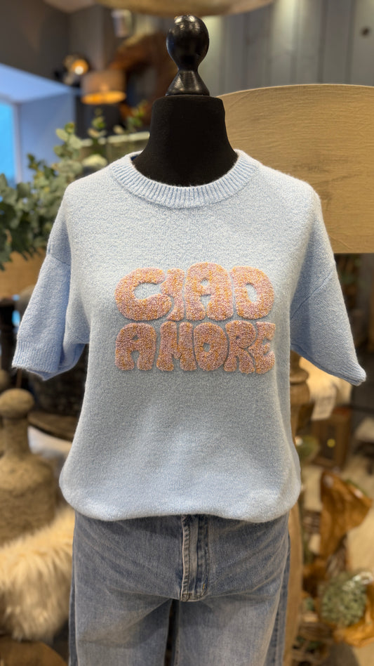 Kurzarmpulli "Ciao Amore"