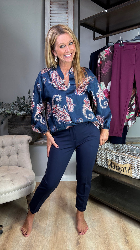 Bluse "Satin mit Print"