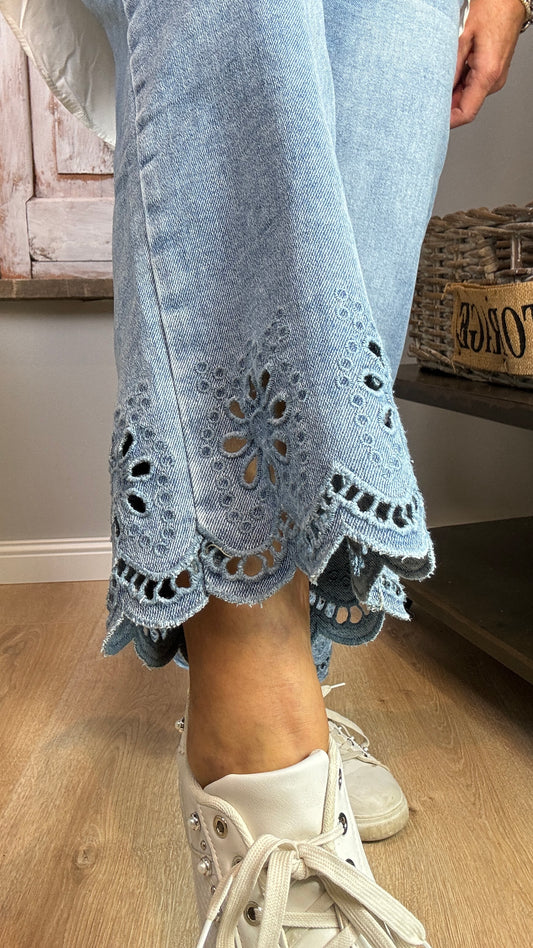 Jeans "Blütenkante"