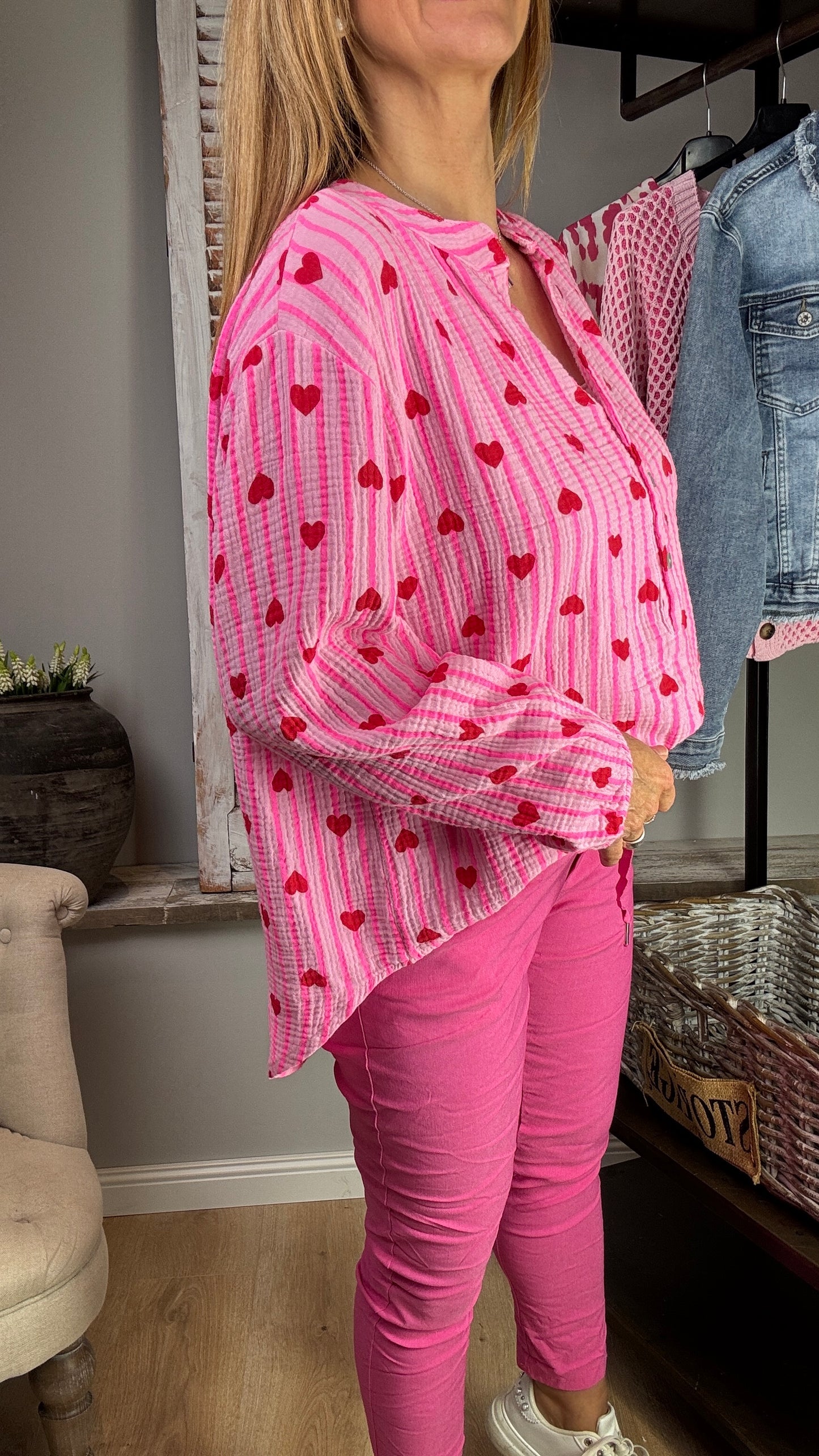 Musselinbluse "Herzchen"