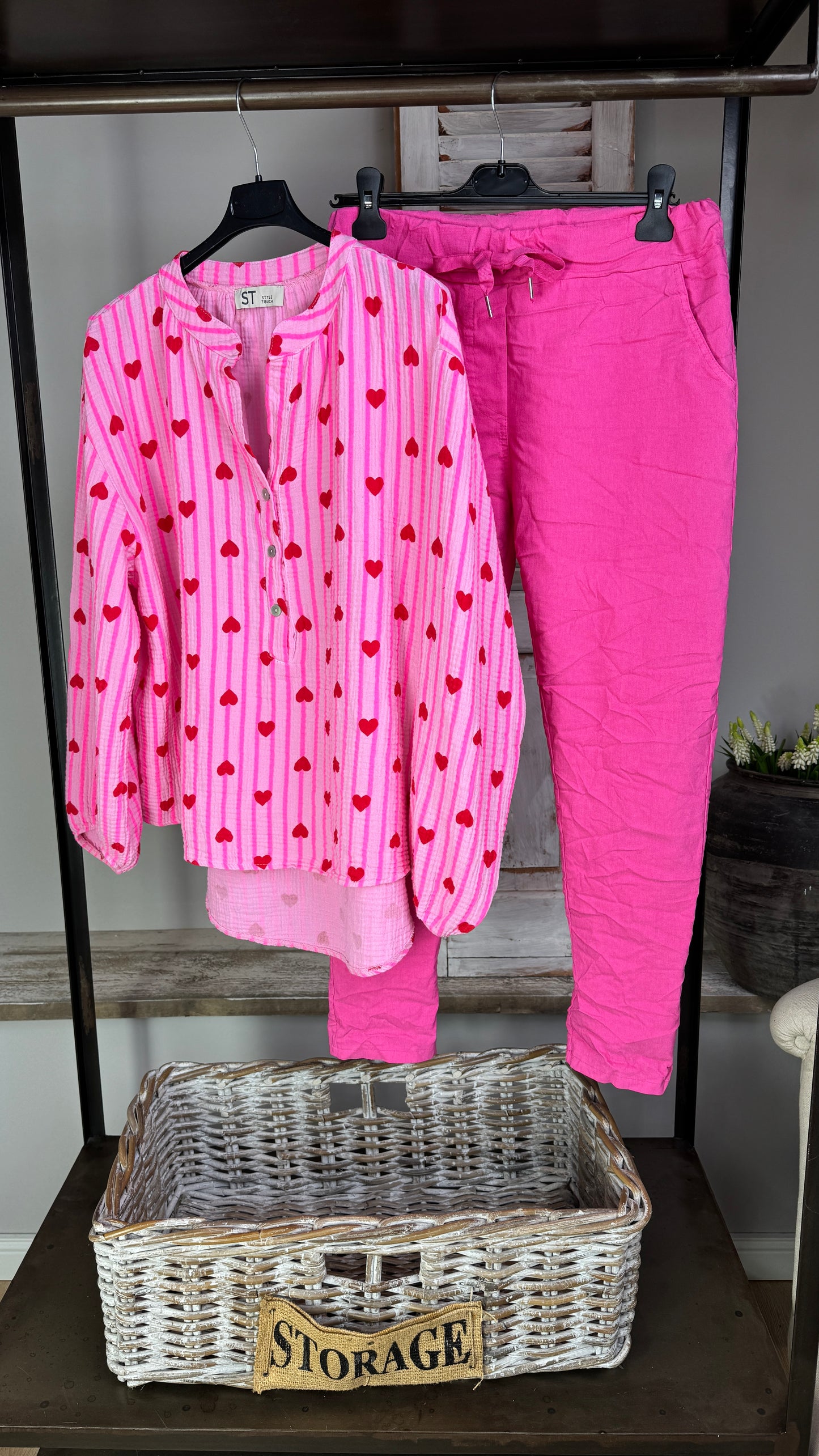 Musselinbluse "Herzchen"
