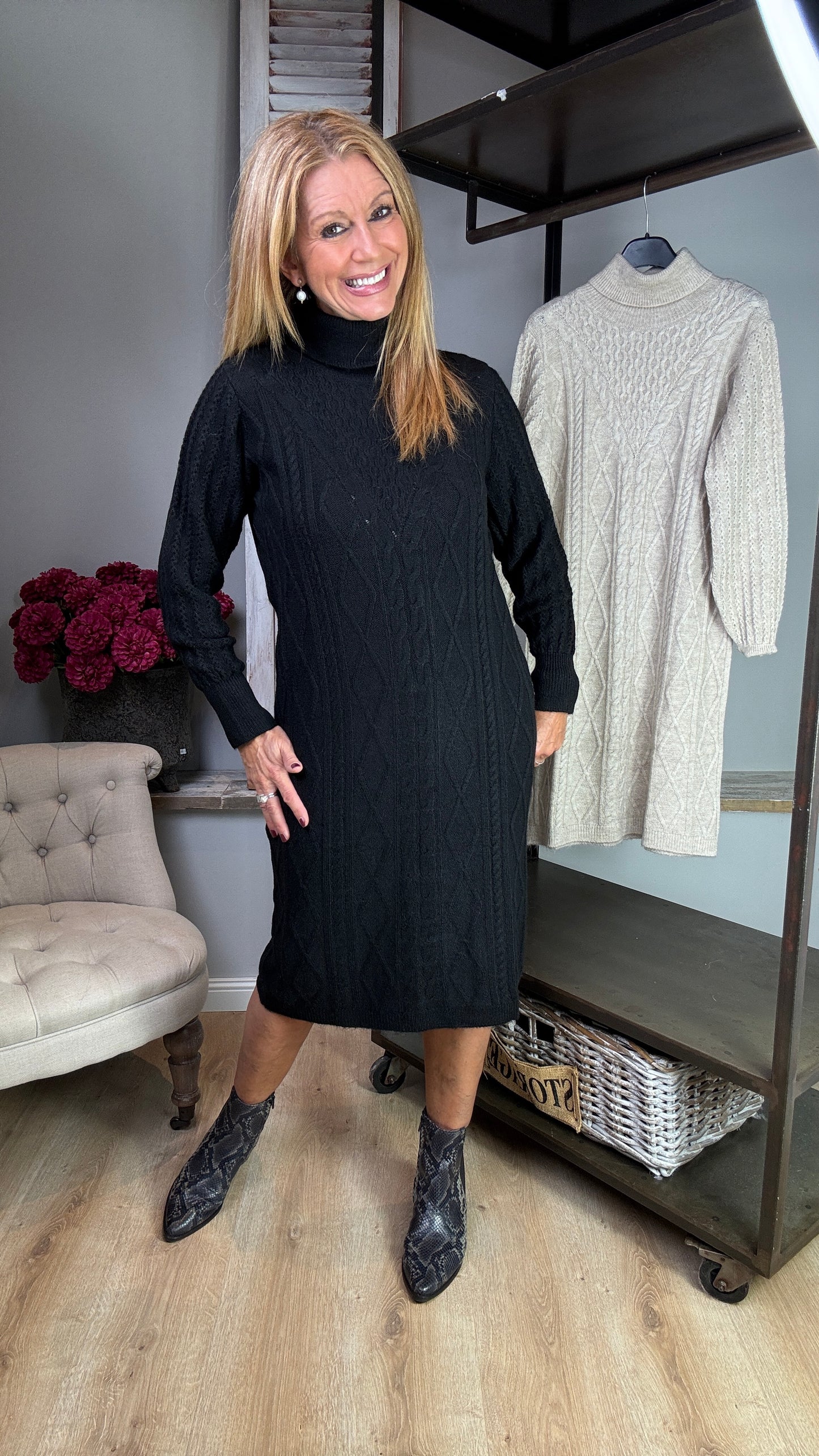 Strickkleid "Zopfmuster"