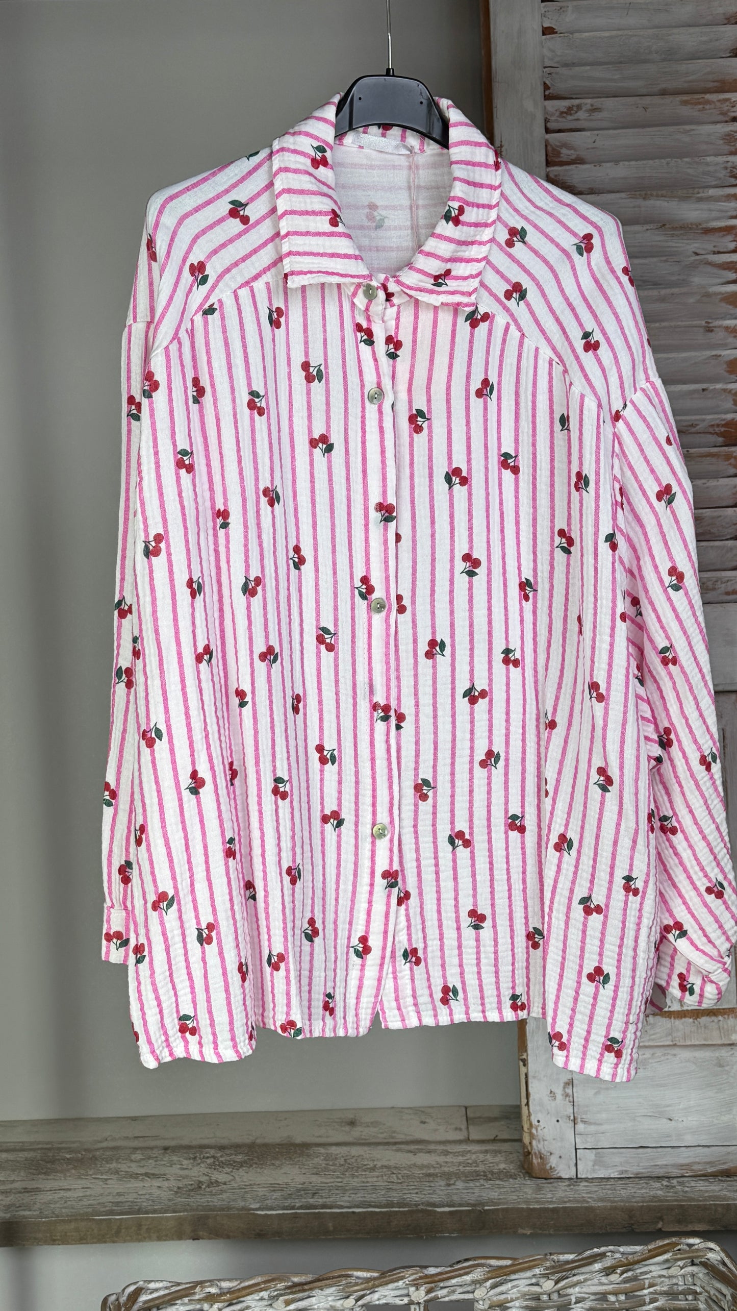 Musselinbluse "Kirsche"